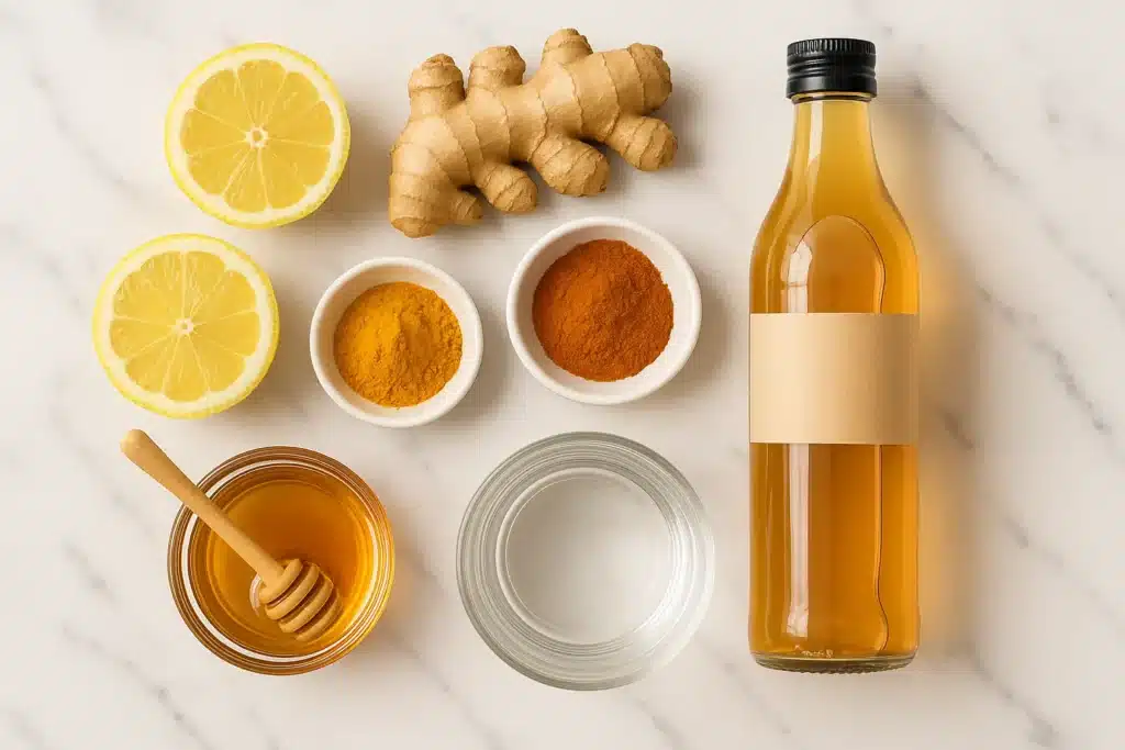 Zepbound natural drink ingredients on marble
