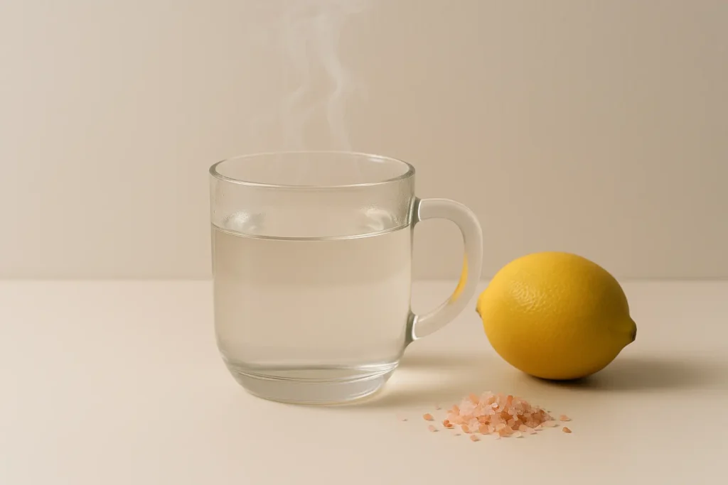 warm water preparation for pink salt drink