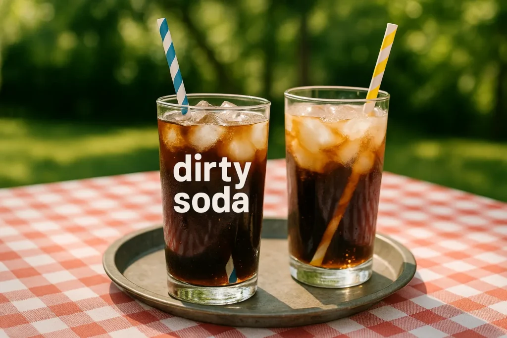 Served dirty soda drinks