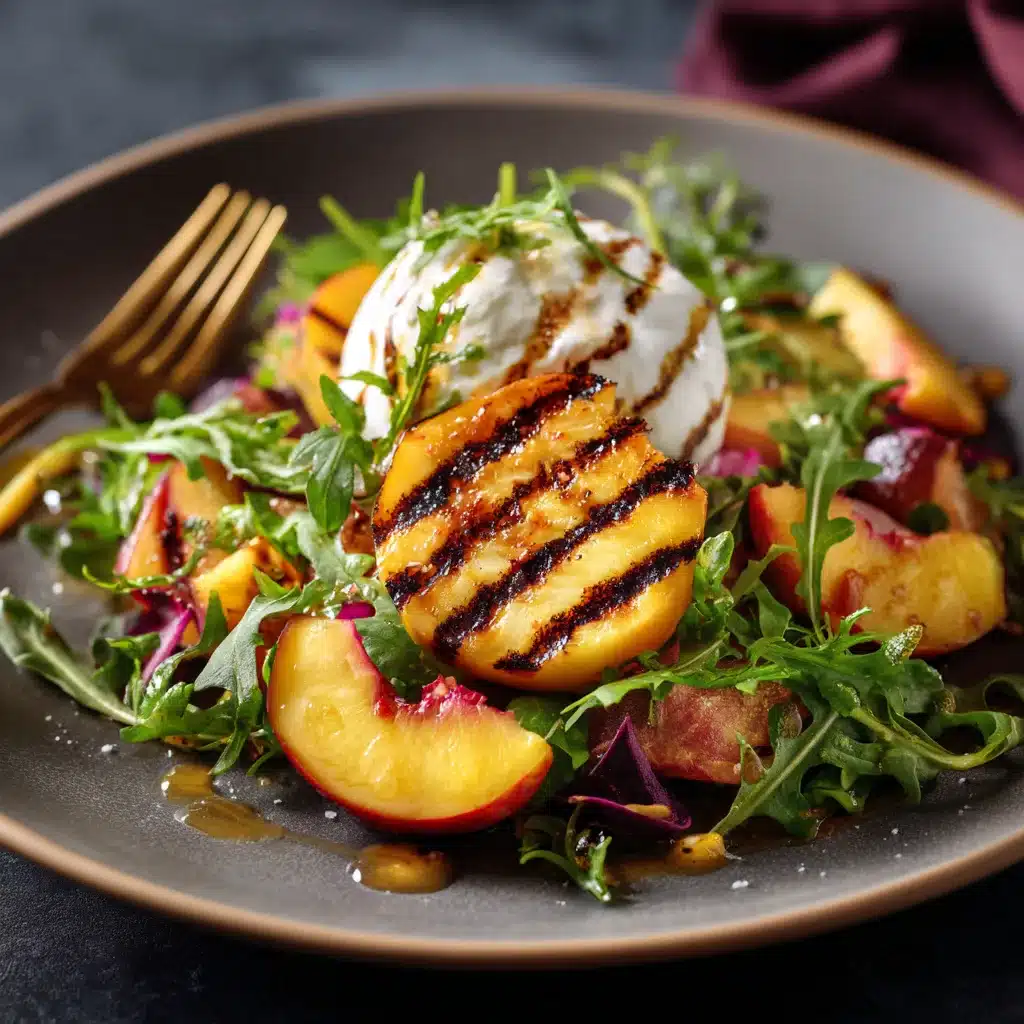 Grilled Peach Burrata Salad