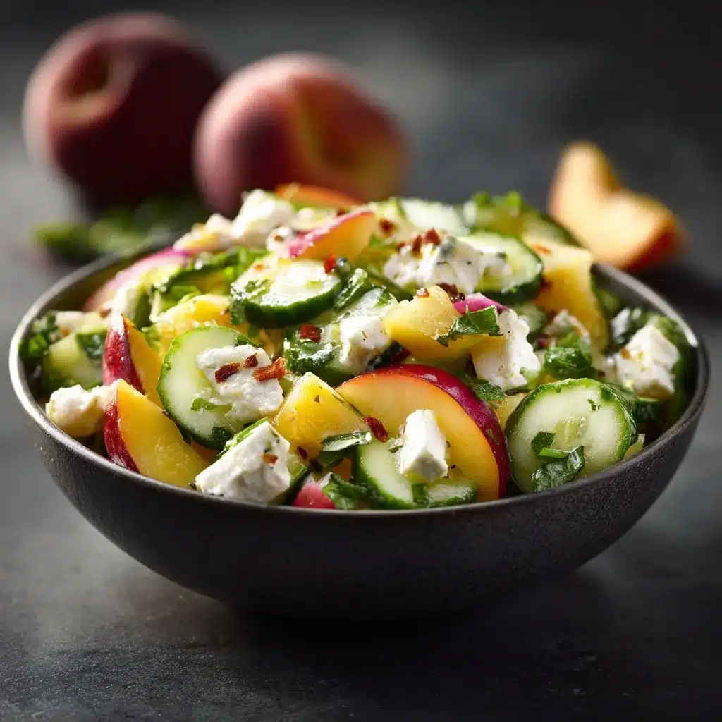 Peach Cucumber Feta Salad