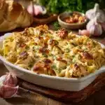 Garlic Chicken Alfredo Bake