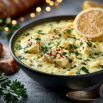 Greek Avgolemono Fish Soup