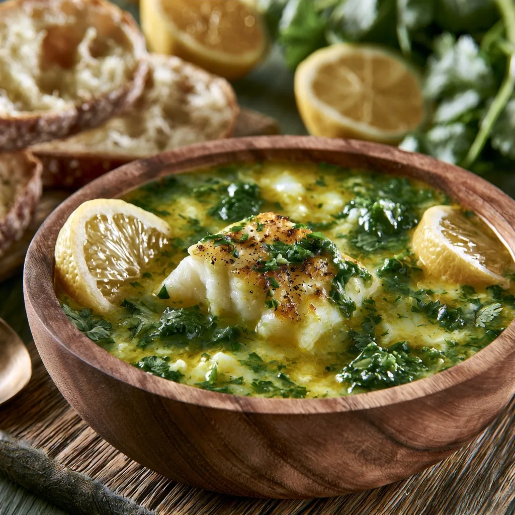 Healthy Lemon Cod Soup