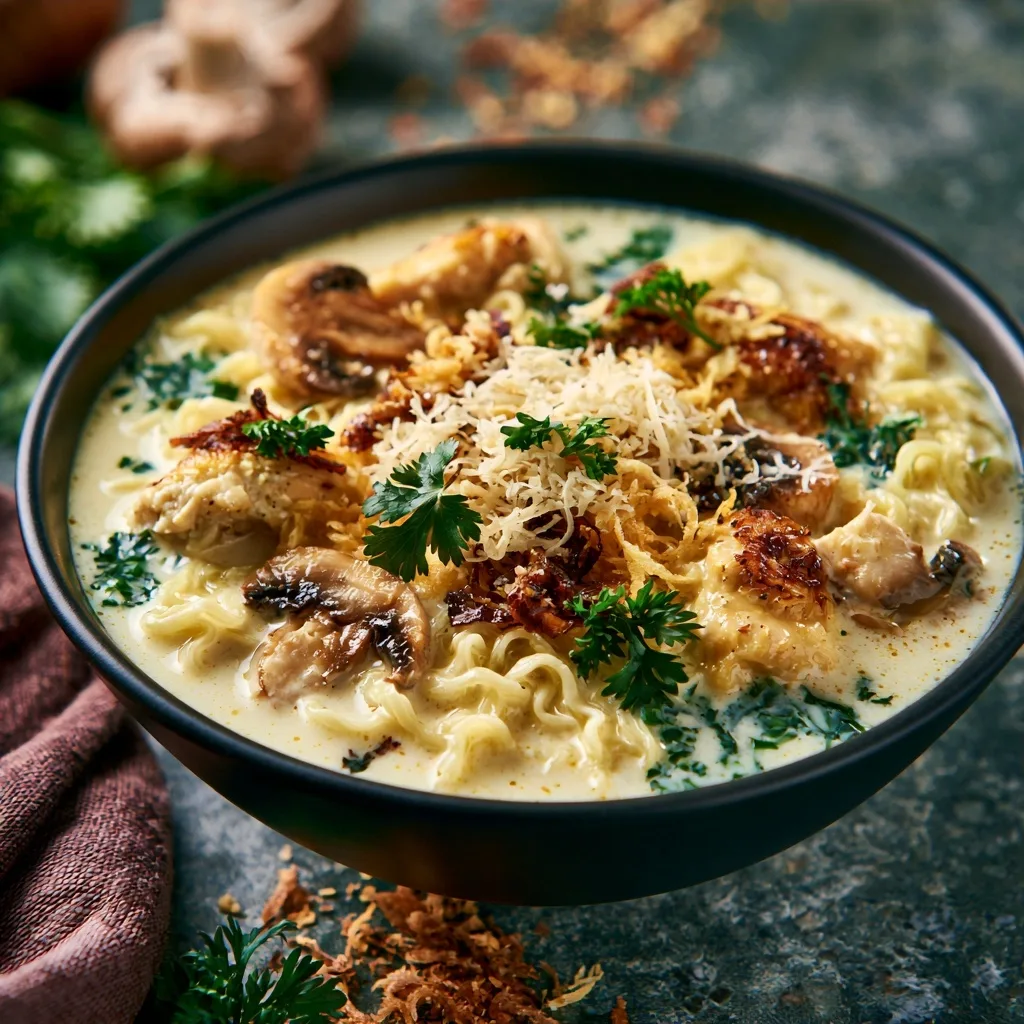 Creamy Parmesan Chicken Ramen