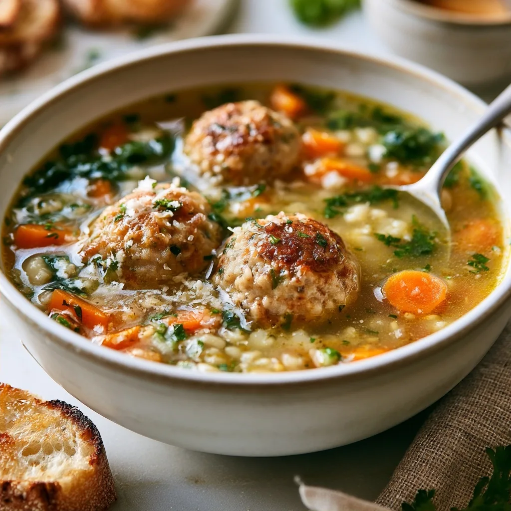 Italian Wedding Soup with Turkey Meatballs
