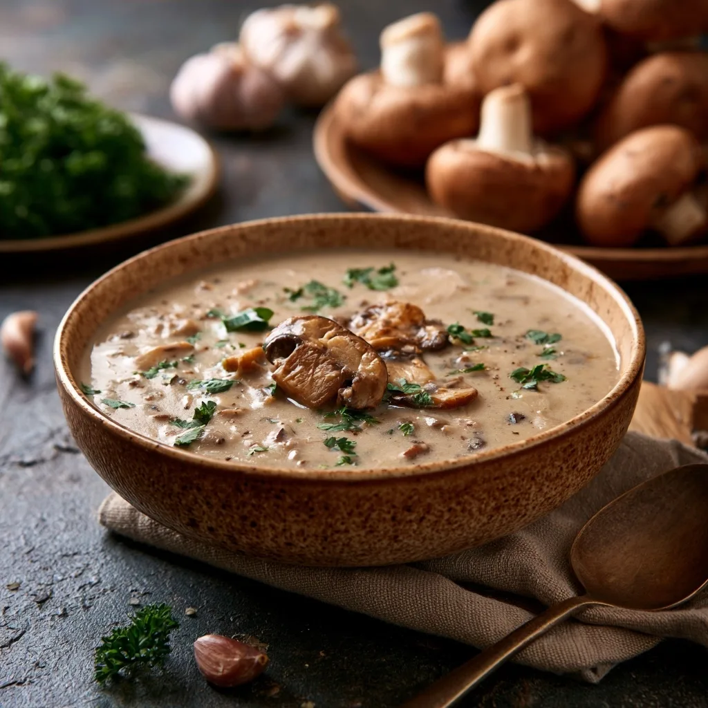Creamy Mushroom Soup from Scratch
