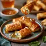 Crispy Baked Feta Rolls Drizzled With Hot Honey
