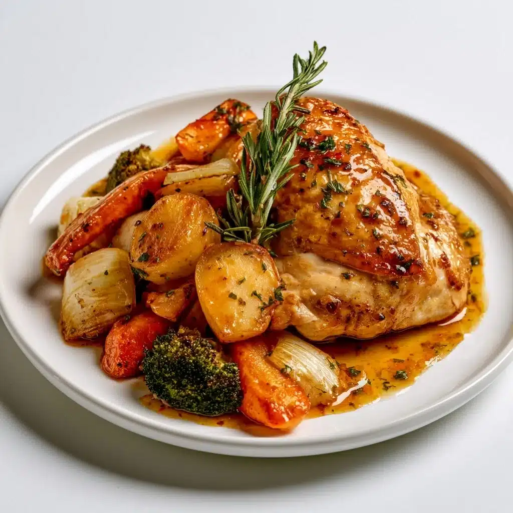 Honey Garlic Chicken with Roasted Vegetables