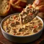 Indulgent Creamy Philly Cheesesteak Soup