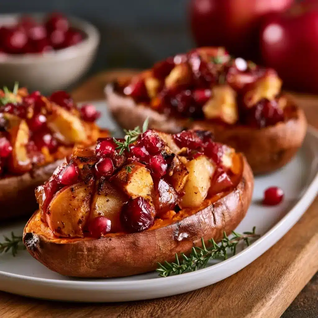 Cranberry Apple Twice-Baked Sweet Potatoes