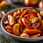 Maple Dijon Roasted Carrots and Apples