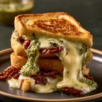Pesto Grilled Cheese Sandwich with Sun-Dried Tomatoes