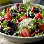 Berry Salad with Creamy Lemon Herb Dressing