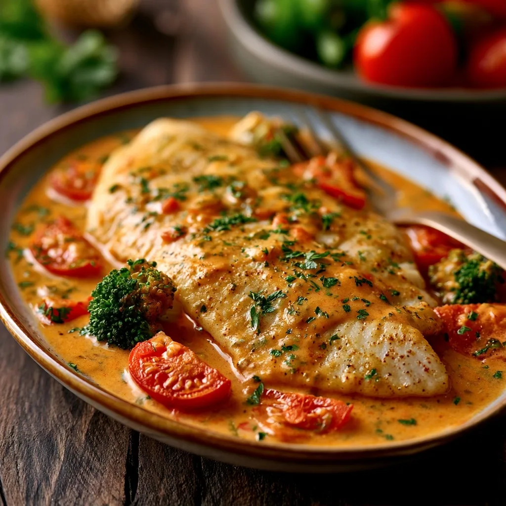 Quick Tilapia in Roasted Pepper Sauce