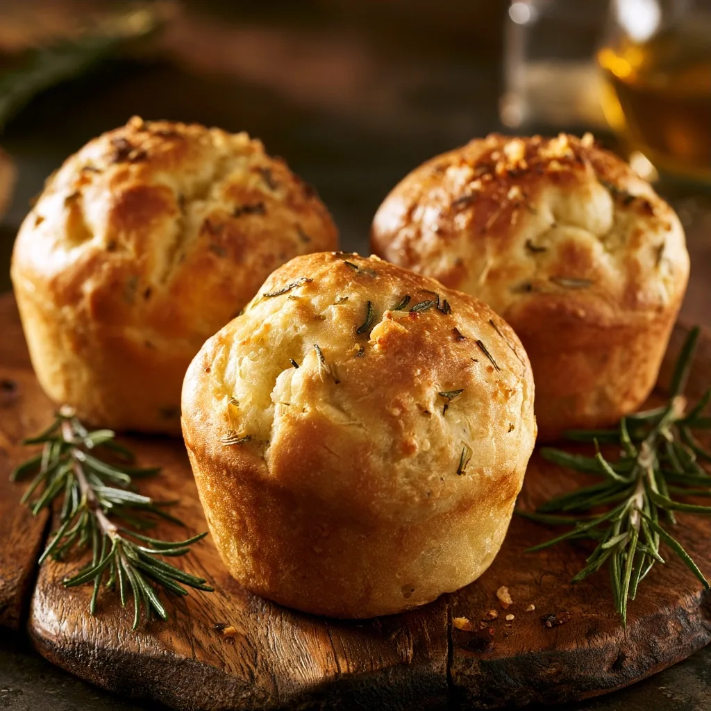 GARLIC ROSEMARY FOCACCIA MUFFINS