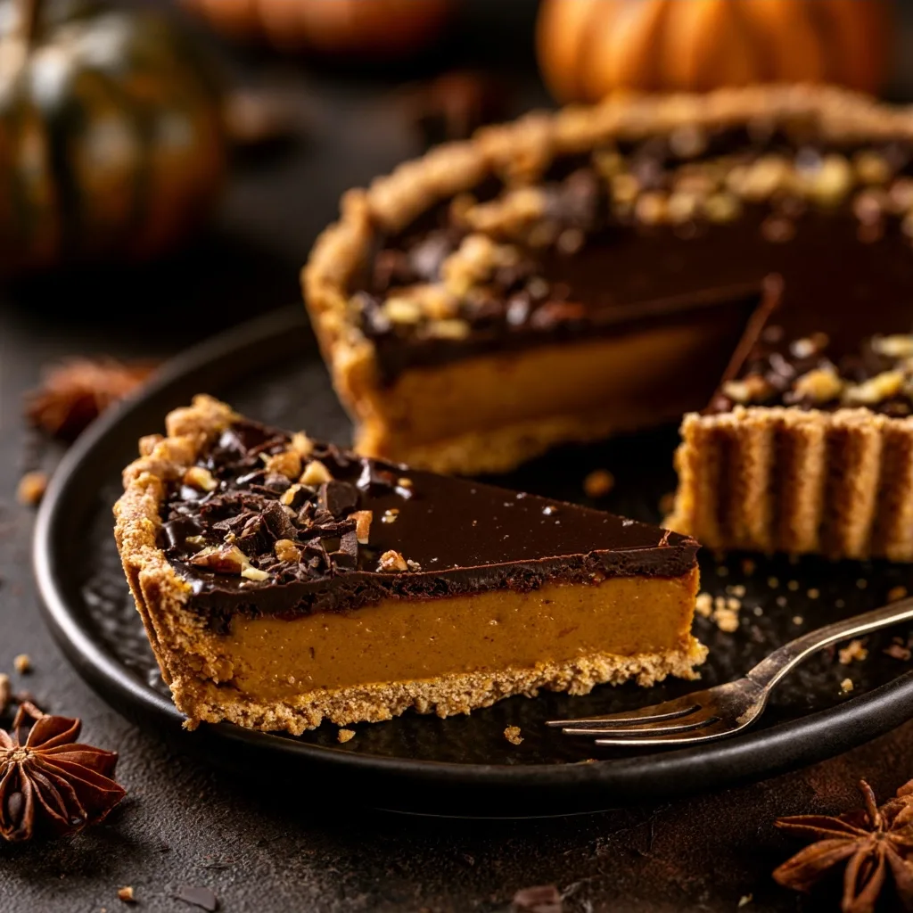 Decadent Dark Chocolate Pumpkin Tart Recipe