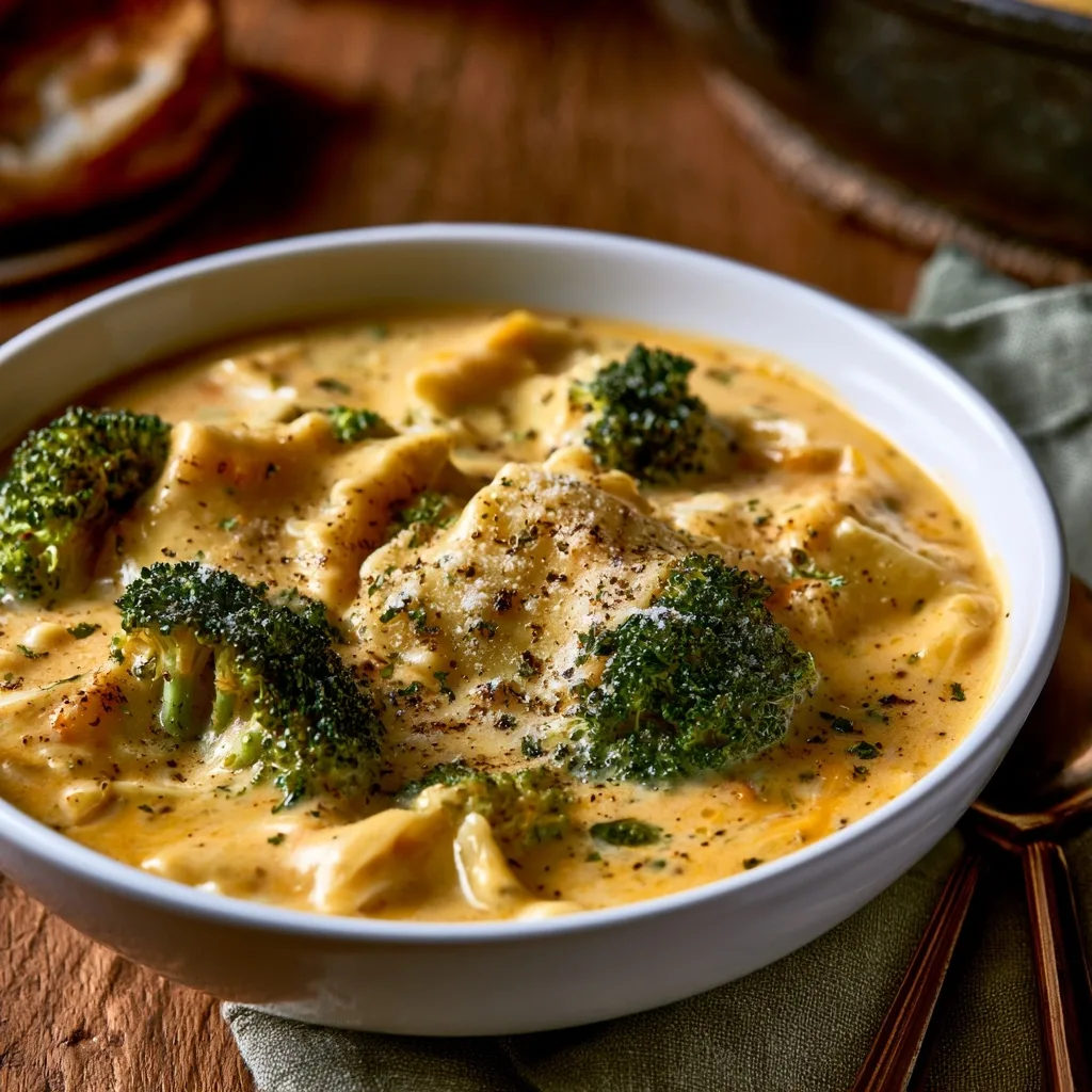 Broccoli Cheddar Lasagna Soup
