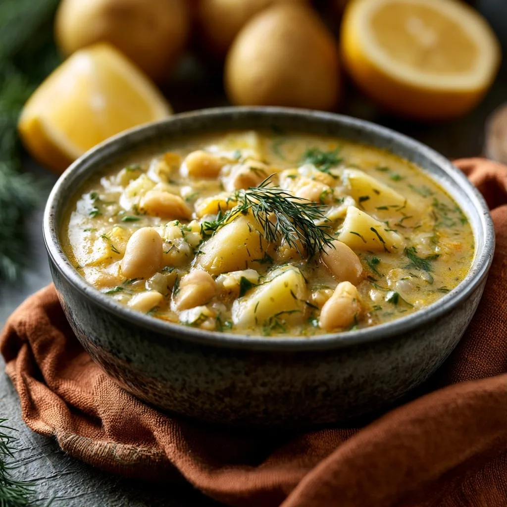 Lemon Dill White Bean Potato Soup
