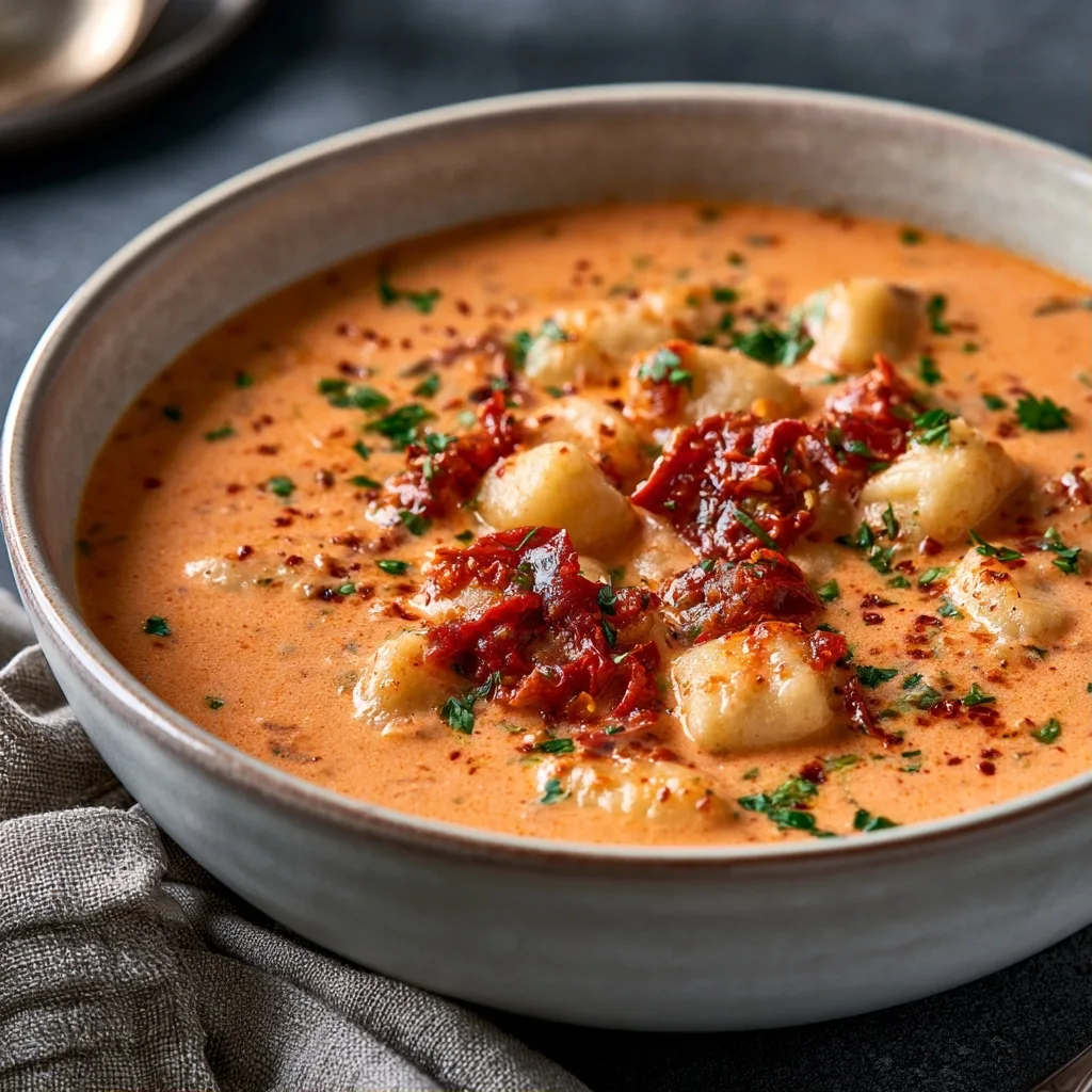 Sun Dried Tomato Gnocchi Soup
