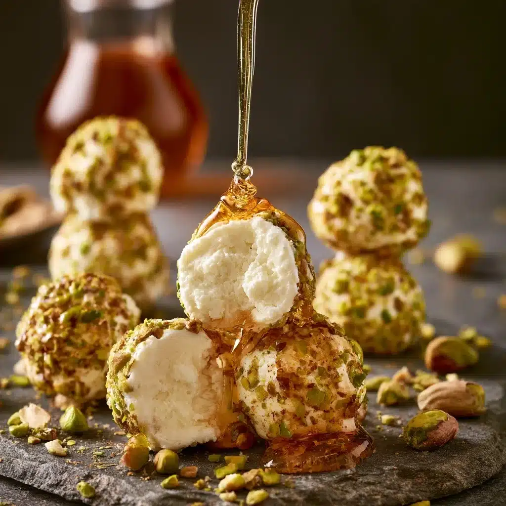 Ricotta Pistachio Honey Bites