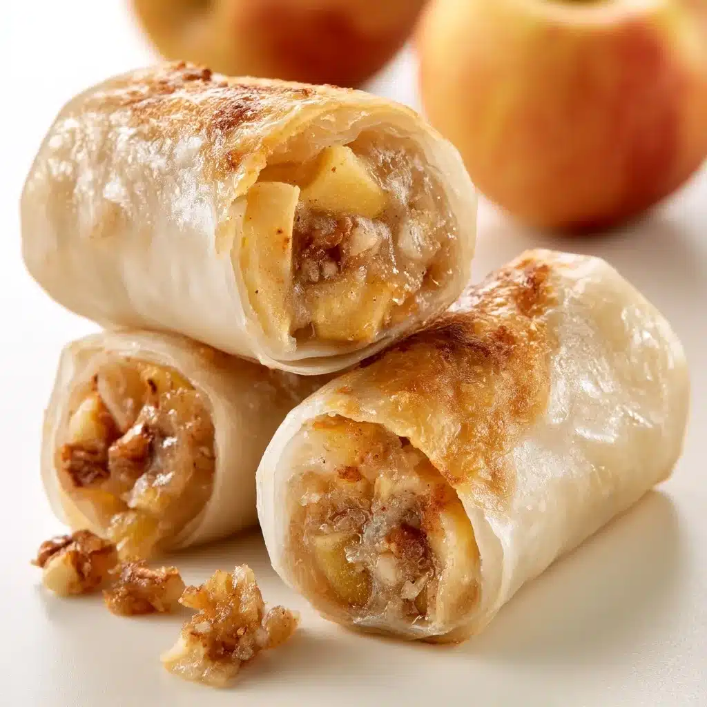 Baked Apple Pie Rice Paper Rolls