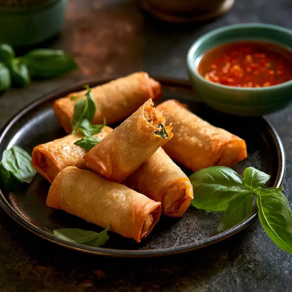 Thai Basil Beef Spring Rolls Recipe