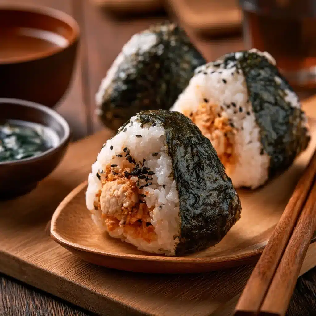 Easy Chicken Onigiri Japanese Rice Balls