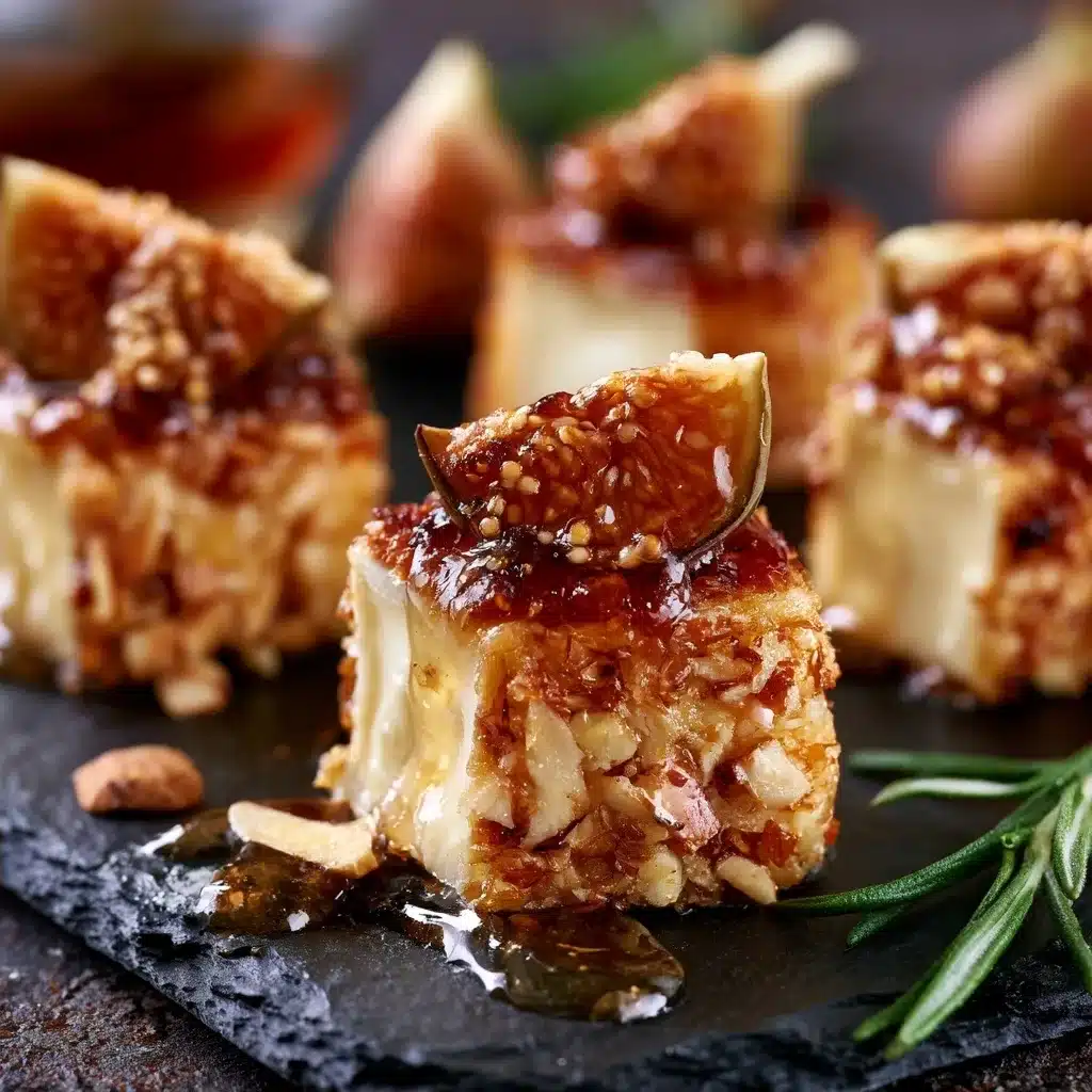 Mediterranean Almond-Crusted Brie Bites with Fig Honey Glaze