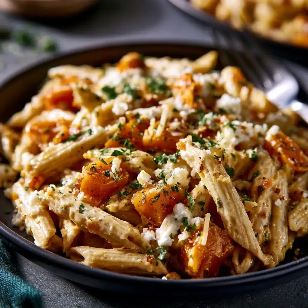 Pumpkin Cottage Cheese Pasta