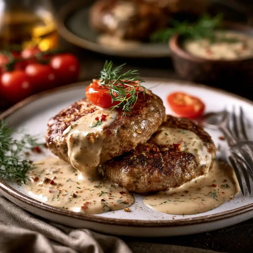 Hamburger Steaks in Creamy Dill Sauce