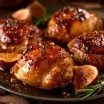 Juicy Chicken Thighs Glazed in a Sweet Fig Balsamic Sauce