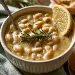 Lemon Rosemary White Bean Soup