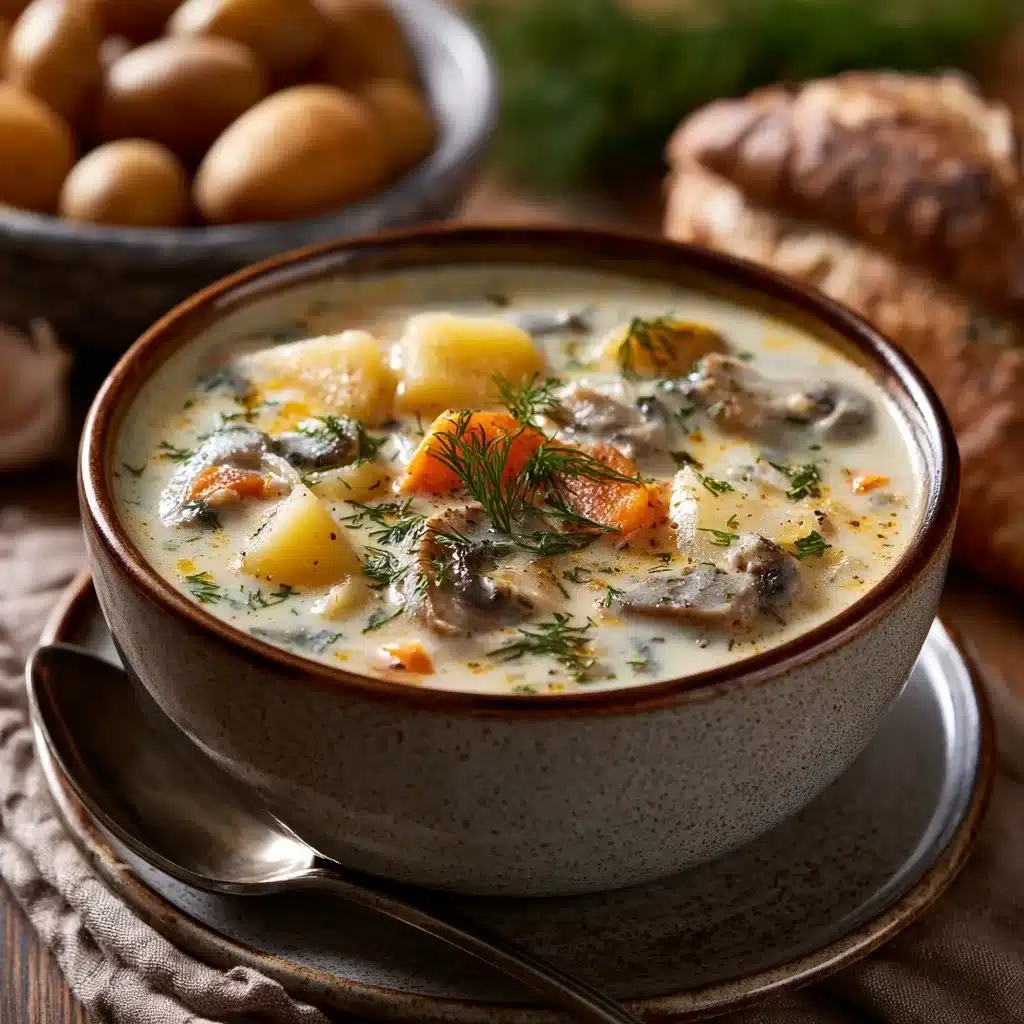 Russian Potato and Mushroom Soup