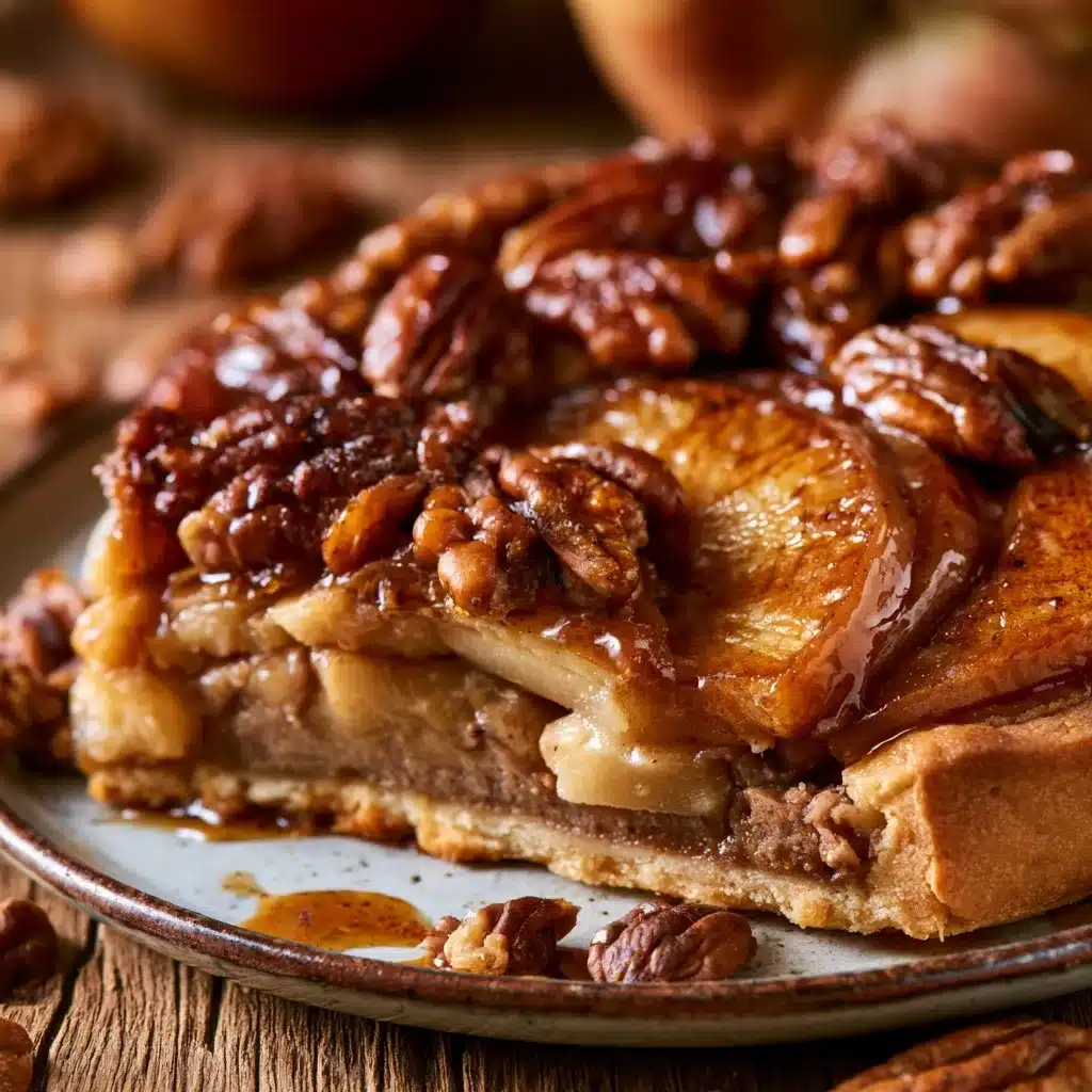 Autumn Pie With Chestnut Cream, Caramelized Apple & Pecans