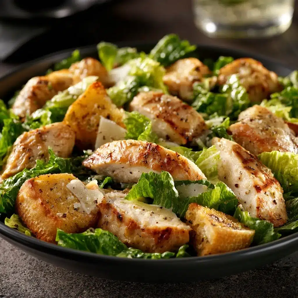 Garlic Bread Chicken Caesar Salad