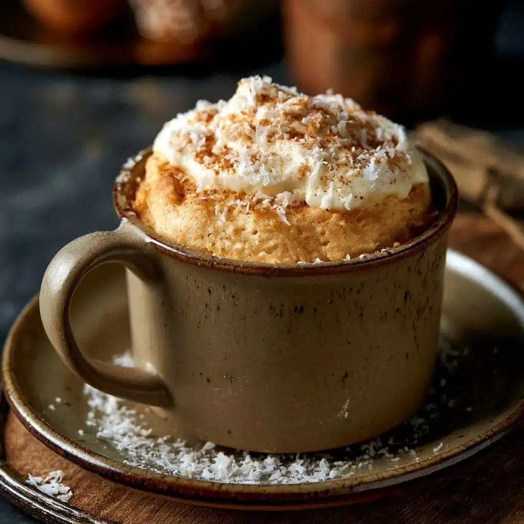 Vanilla Coconut Cottage Cheese Mug Cake