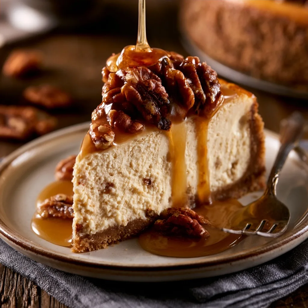 Maple Pecan Cheesecake - Easy Thanksgiving Dessert