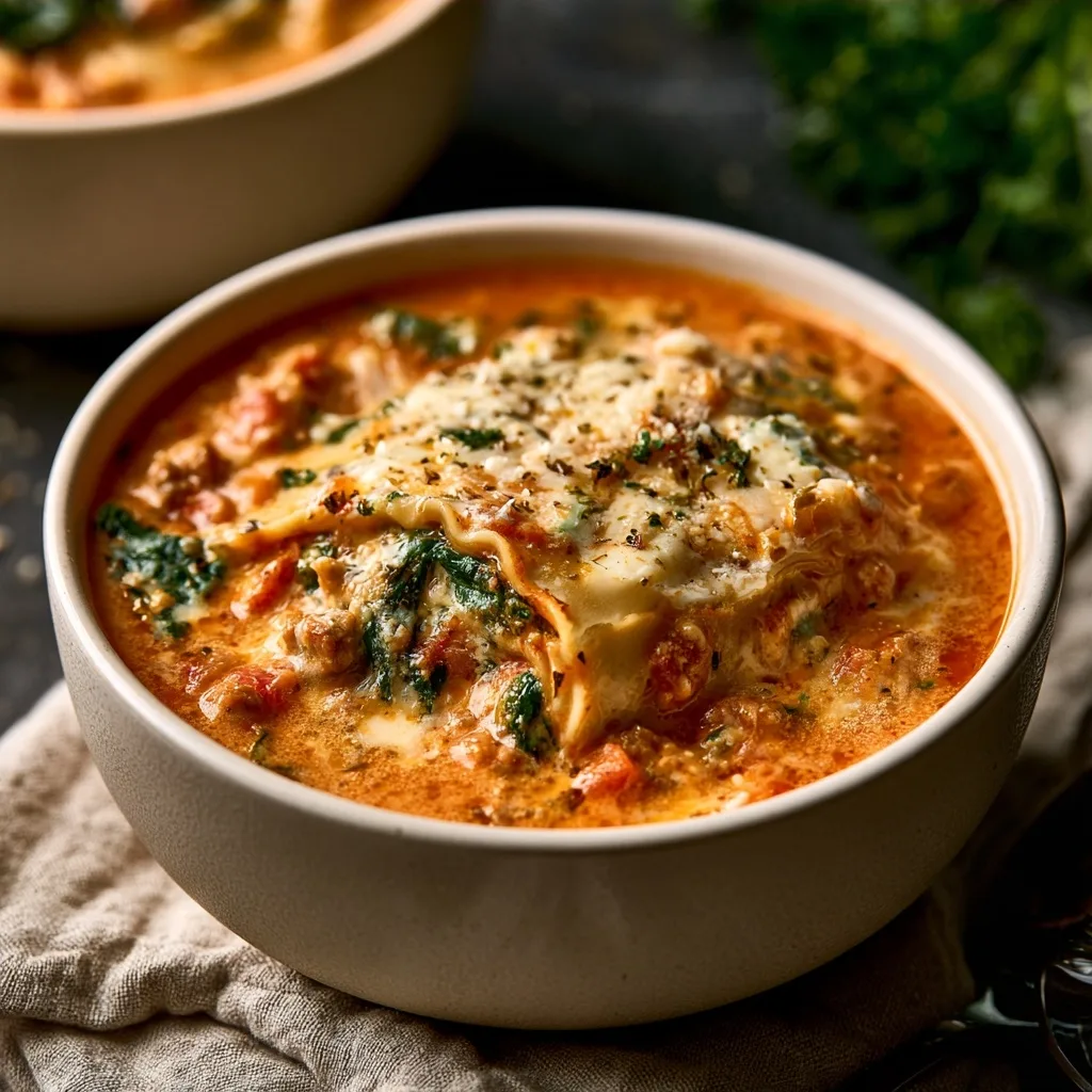 Spinach Lasagna Soup