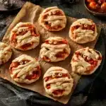Halloween Pizza Mummies