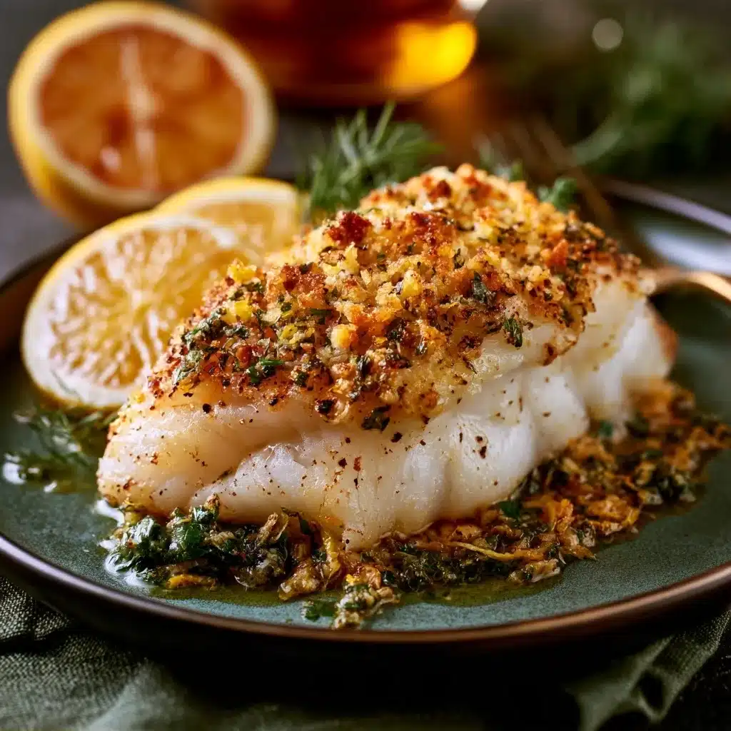 Baked Cod with Lemon Herb Crust