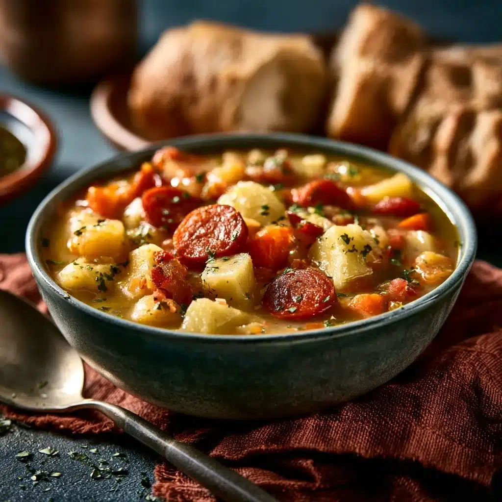 Spanish Potato Soup with Beef Chorizo