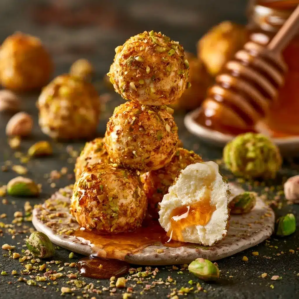 Ricotta Pistachio Honey Bites