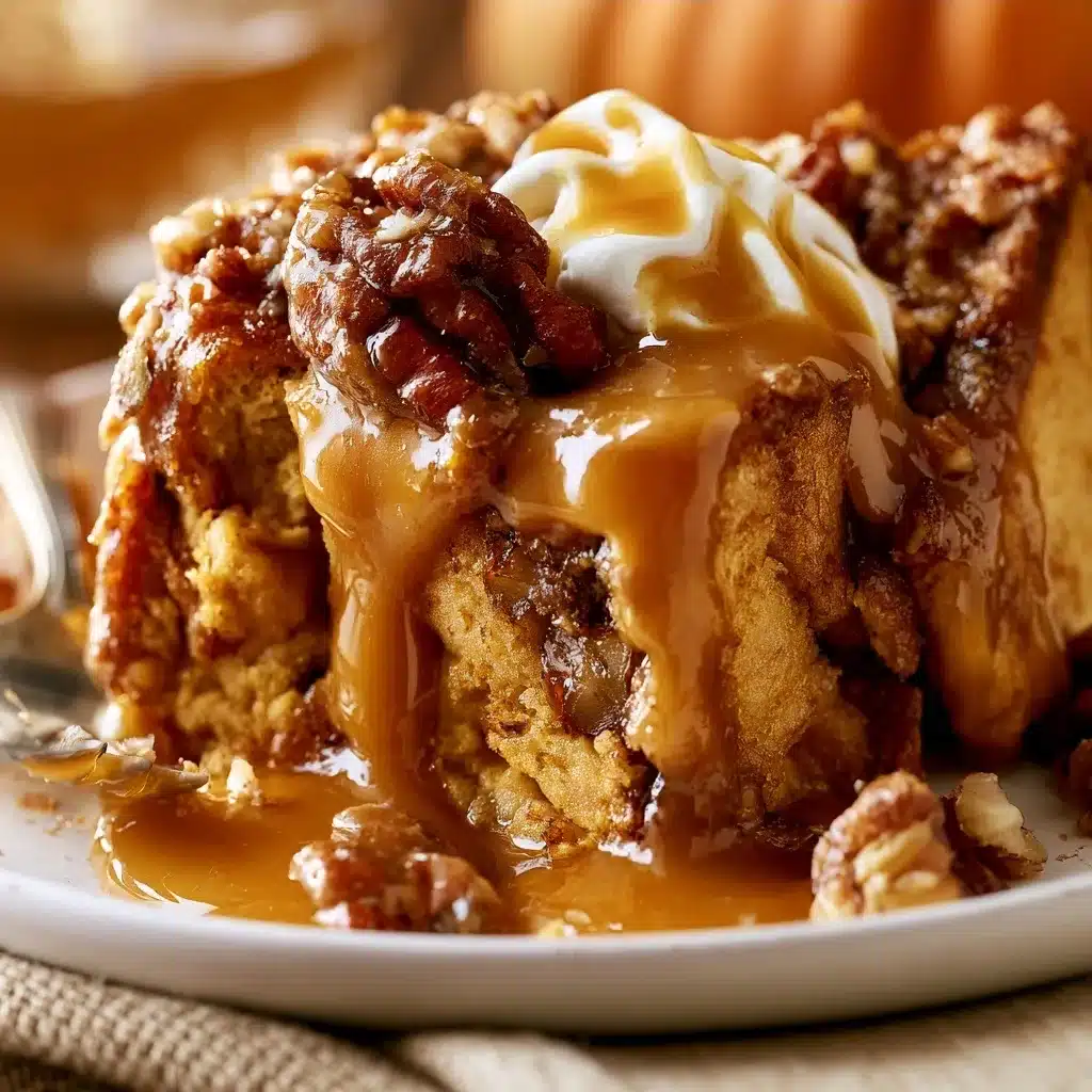 Pumpkin Praline Bread Pudding
