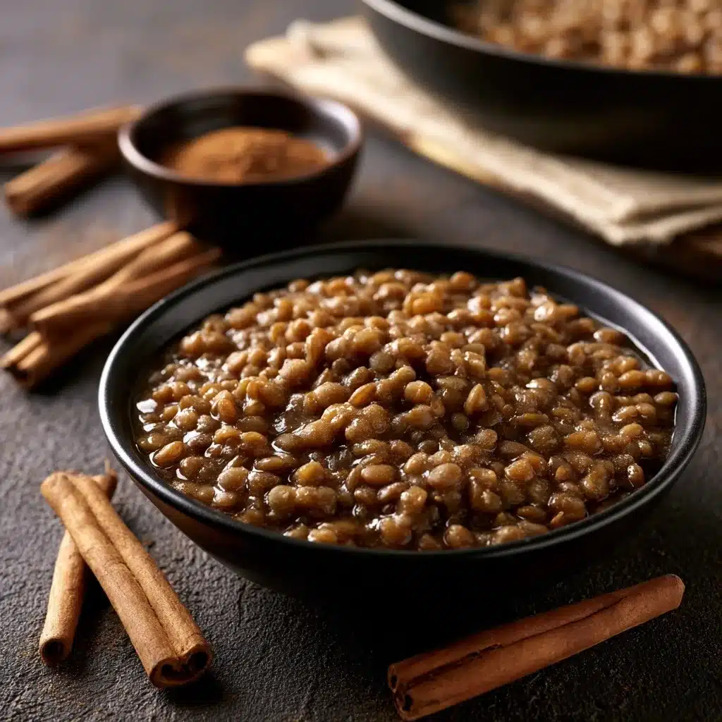 Breakfast Lentils With Cinnamon Brown Sugar