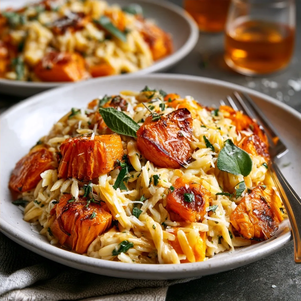 Creamy Orzo with Roasted Butternut Squash